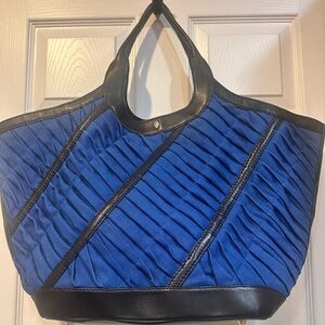 Helen Kaminski Blue and Black Quilted Tote Bag